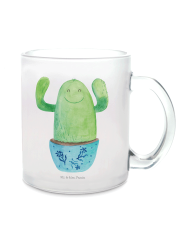 Mr. & Mrs. Panda Trinkglas Kaktus Happy ohne Spruch in Transparent