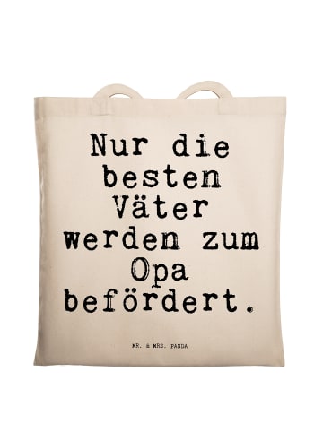 Mr. & Mrs. Panda Tasche Nur die besten Väter... mit Spruch in Creme
