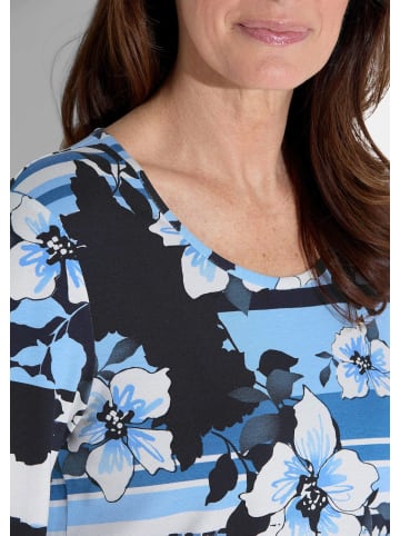 GOLDNER Shirt Shirt in blau / weiß / marine / gemustert