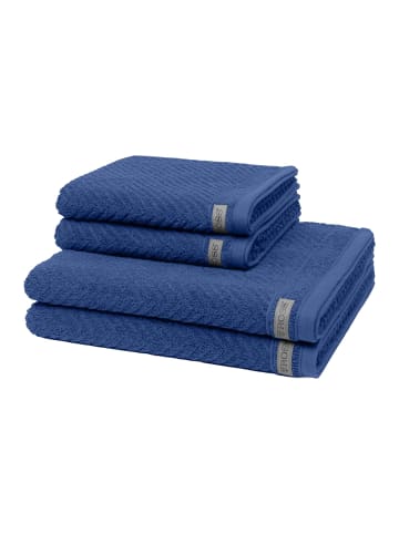 Ross 2 X Handtuch 2 X Duschtuch im Set Smart in Royalblau