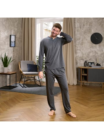 REDBEST Single-Jersey Hose, lang in anthrazit meliert