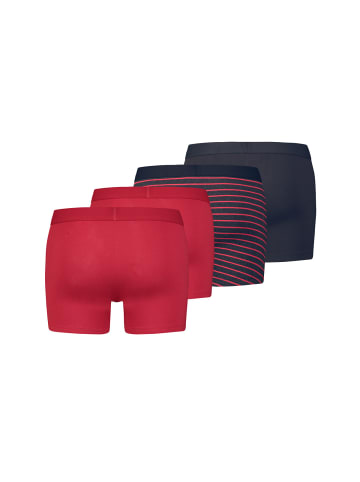 Levi´s Boxershort 4er Pack in Rot/Schwarz