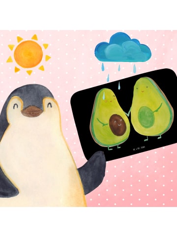 Mr. & Mrs. Panda Badteppich Avocado Pärchen ohne Spruch in Schwarz