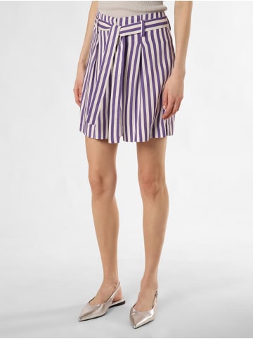 IPURI Shorts mit Leinen-Anteil in weiß lila