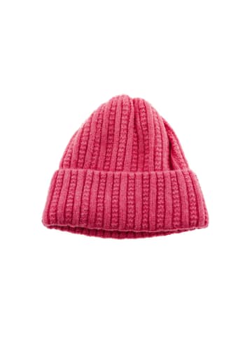 Faera Strickmütze mit Flechtmuster für Unisex Erwachsene und Kinder in Pink