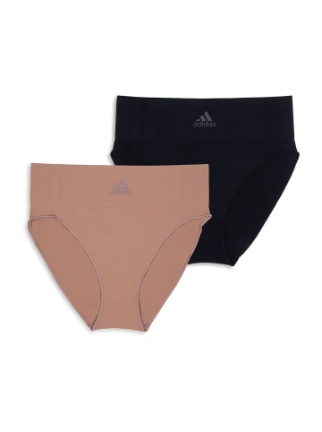 adidas Slip HI LEG BRIEF in black/toasted almond