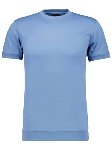 Ragman Pima T-Shirt Rundhals mit Bündchen in Blau