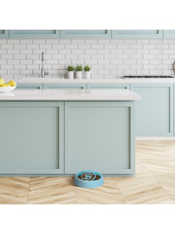 relaxdays 2 x Anti Schling Napf in Hellblau