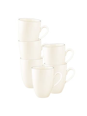 Seltmann Weiden 6er Set Henkelbecher Savona Fine Diamond 350 ml in creme