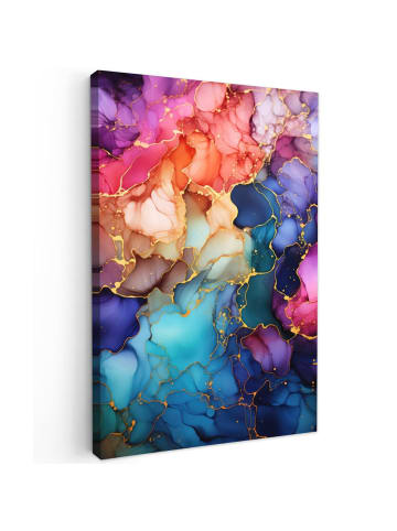 MuchoWow Leinwand bilder Abstrakte Kunst bunt (BxH)