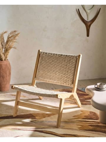 Beliani Esszimmerstuhl VILLAZ in Braun/Beige - (W) 64 x (H) 75 x (L) 71 cm