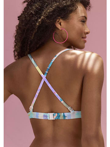 Venice Beach Triangel-Bikini-Top in lila bedruckt