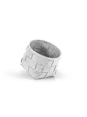 N8WERK Aufbewahrungskorb Filz 24cm hellgrau  grau