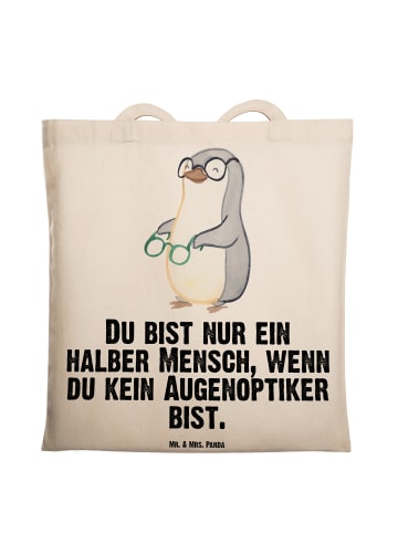 Mr. & Mrs. Panda Schultasche Augenoptiker Herz mit Spruch in Creme