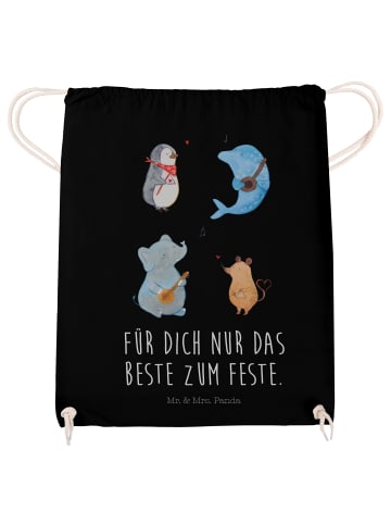 Mr. & Mrs. Panda Gym Bag Big Einheit mit Spruch in Schwarz