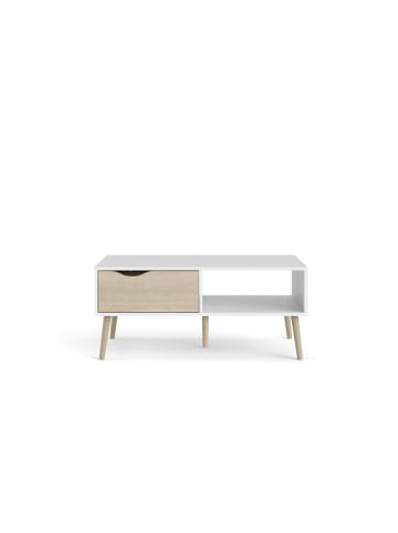 ebuy24 Couchtisch Napoli Weiß 99 x 60 cm