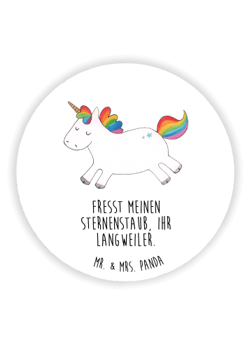 Mr. & Mrs. Panda magnet Einhorn Happy mit Spruch in Weiß