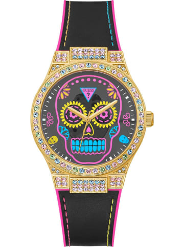 Guess Damen Armbanduhr Calaverta 39 mm in schwarz