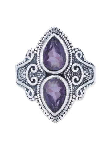 mantraroma 925er Silber - Ringe mit Amethyst facettiert