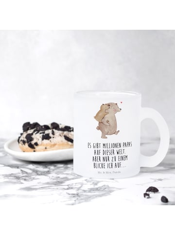 Mr. & Mrs. Panda Pott Papa Bär mit Spruch in Transparent