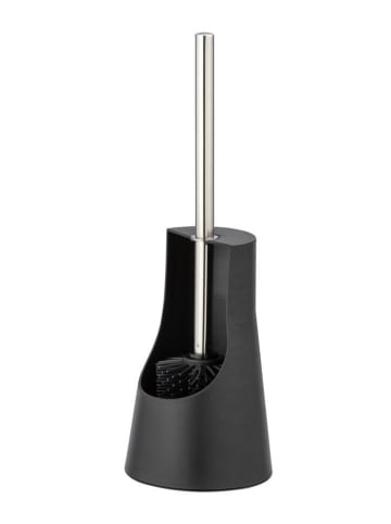 Wenko Toilettenbürste aus Silikon in Schwarz, (B) 12,3 x (H) 38 x (L) 12,3 cm