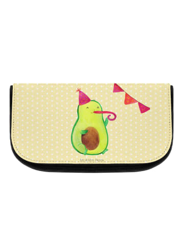 Mr. & Mrs. Panda Kosmetiktasche Avocado Party Zeit ohne Spruch in Gelb Pastell