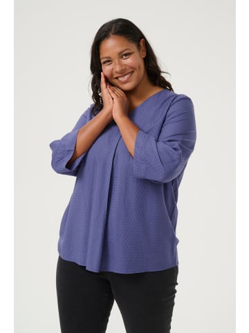 KAFFE curve Langarm-Bluse KCelse in Blue Indigo