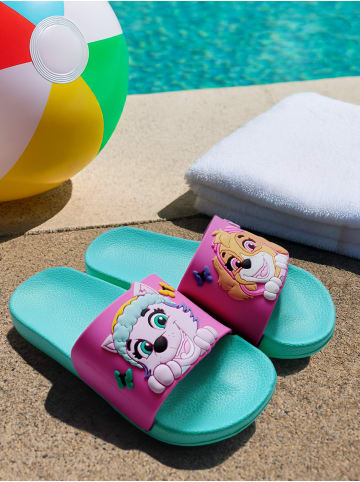 Paw Patrol Paw Patrol Badelatschen Skye und Everest Badeschlappen Badesandalen in türkis