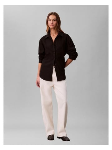 Calvin Klein Leinenhemd in Schwarz