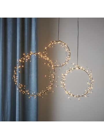 STAR Trading LED Kranz Lichtkranz Dekokranz 95LED D: 24cm in schwarz