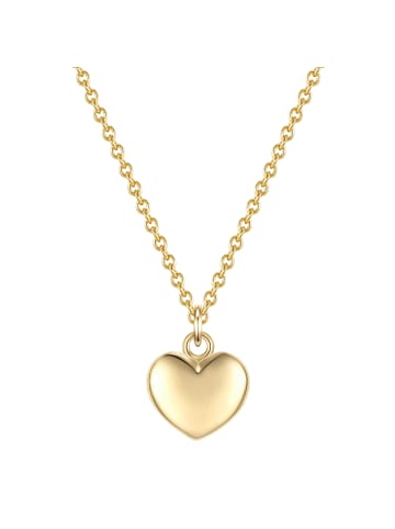 Glanzstücke München Kette Herz aus Sterling Silber in gelbgold