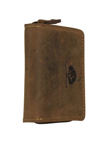Greenburry Vintage Münzbörse Leder 7 cm in brown