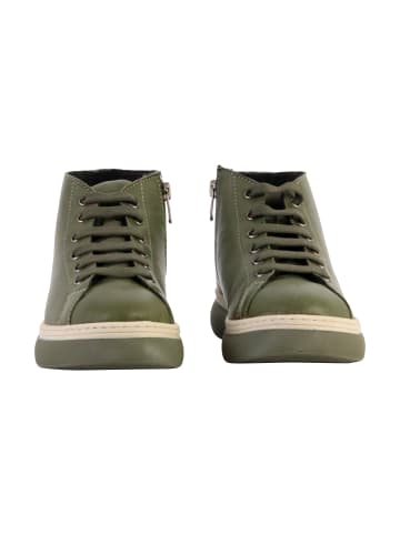 Divine Factory Sneaker Montante aus Leder Alénoa Grün