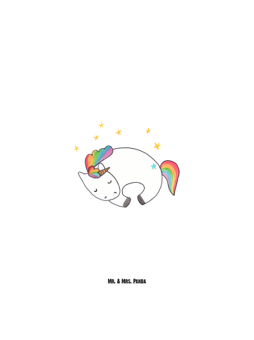 Mr. & Mrs. Panda Trinkflasche Einhorn Nacht ohne Spruch in Weiß