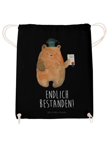 Mr. & Mrs. Panda gym rucksack Bär Prüfung mit Spruch in Schwarz