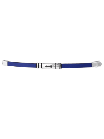 Adeliás Herren Armband aus Edelstahl 21 cm in blau