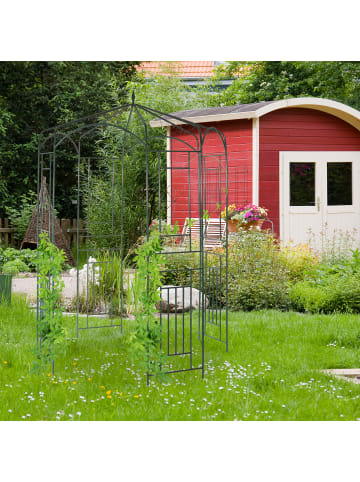 relaxdays Rosenpavillon in Grün - (B)160 x (H)250 x (T)160 cm