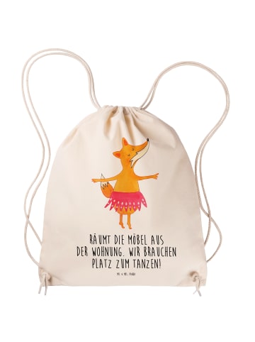 Mr. & Mrs. Panda Sportbeutel Fuchs Ballerina mit Spruch in Creme