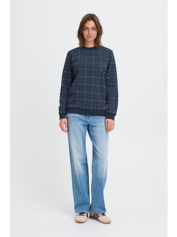 Oxmo Sweater OXKAREN ONECK AOP in Blau