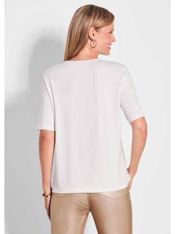 GOLDNER Shirt Shirt in cremeweiß / beige / braun / gemustert