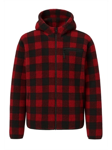 Brandit Fleece Jacket in red/black