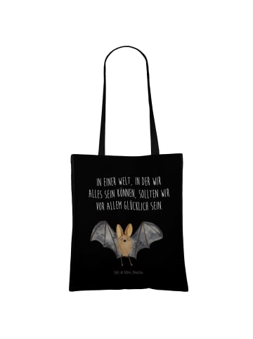 Mr. & Mrs. Panda Laptoptasche Fledermaus Flügel mit Spruch in Schwarz