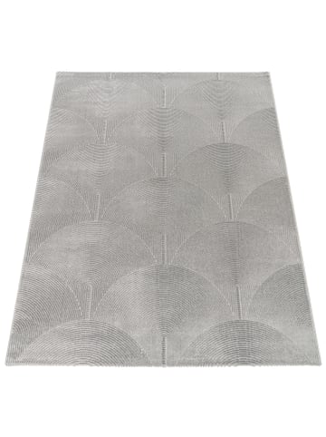 KADIMA DESIGN Teppich Kurzflor Abstrakt Wohnzimmer in Anthrazit