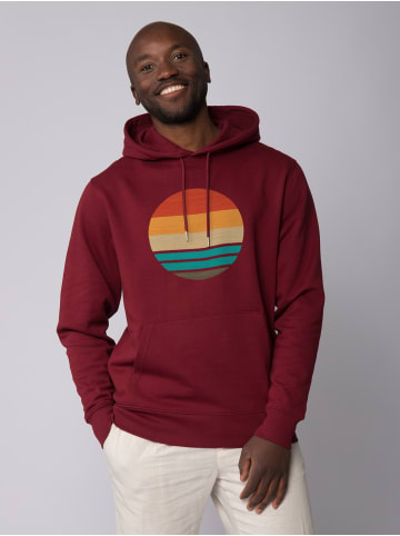 wat? Apparel Sweatshirt Retro Sunset Ocean in Weinrot