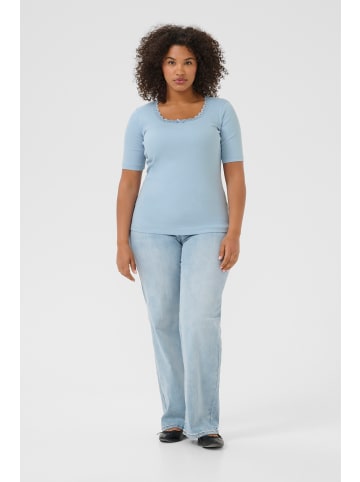 KAFFE curve T-shirt KCbritt Tight fit in Soft Chambray