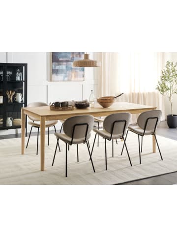 Beliani Esszimmertisch ERMELO in Braun - (W) 100 x (H) 76 x (L) 200 cm