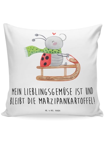 Mr. & Mrs. Panda kuschelkissen 40x40 Smörle Rodeln mit Spruch in Weiß