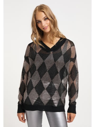 myMo ROCKS Damen Pullover in Schwarz Rosa