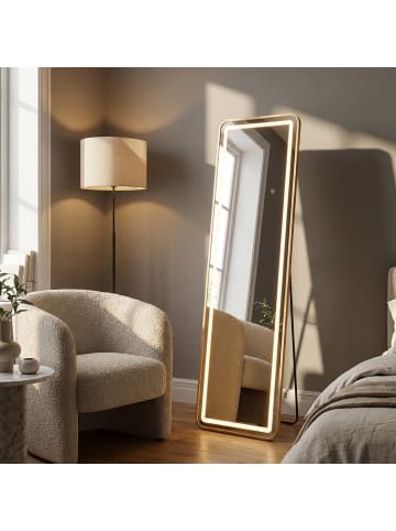 Mauro Ferretti Standspiegel mit LED-Beleuchtung 50x38x160 (geöffnete Maße)
