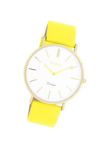 Oozoo Analog-Armbanduhr Oozoo Vintage Series gelb groß (ca. 40mm)